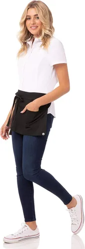 Miniatura 3 de Chef Works Delantal de camarera unisex Negro (paquete de 2)