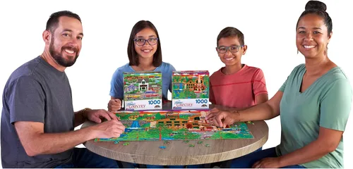 Miniatura 6 de RoseArt - Home Country - Dozing Bear Lodge - Rompecabezas de 1000 piezas para adultos