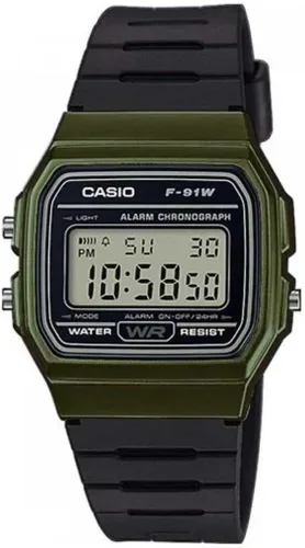 Miniatura 9 de Casio F91W Series Digital Watch Water Resistant LED Light 1/100 SEC Stopwatch Regular Time Keeping (HR, Min, SEC, PM, Date, Day) Daily
