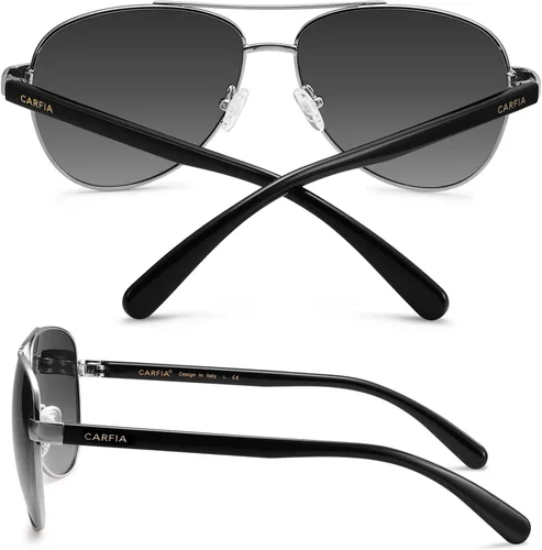 Miniatura 40 de CARFIA Gafas de sol polarizadas para mujer, protección UV, brazos de acetato, marco de metal, sombras para mujer, CA3216