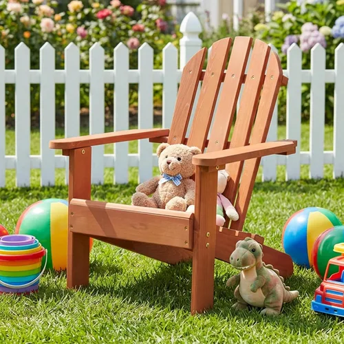 Miniatura 4 de SoliWood Silla Adirondack de madera para exteriores, para patio, jardín, porche, piscina