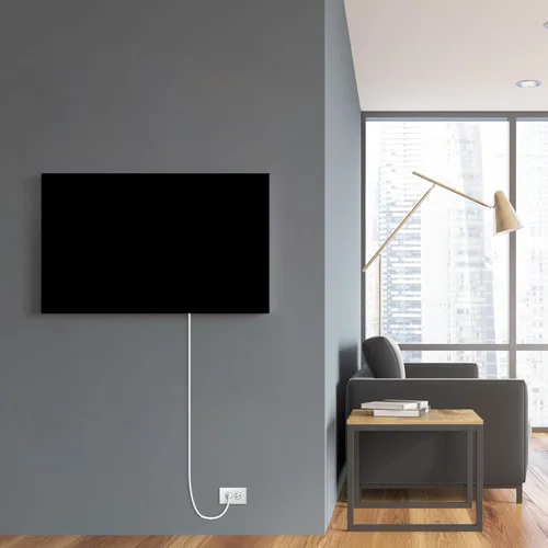 Miniatura 9 de Panel de calentador de pared infrarrojo de vidrio negro 600 W, panel de calor radiante eléctrico de 24 x 35 pulgadas, calentador de espacio