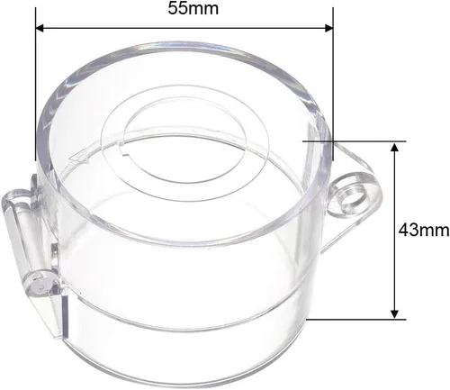 Miniatura 4 de uxcell 2 piezas de plástico transparente cubierta de interruptor protector para 0.866 in de diámetro interruptor de botón 55x43