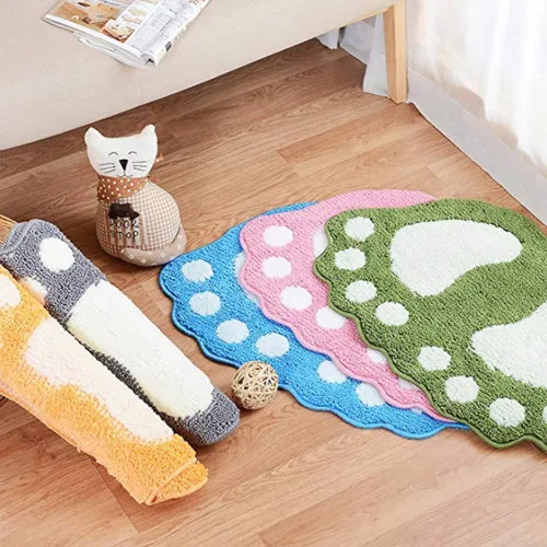 Miniatura 9 de MIFXIN Alfombra de baño con pies grandes, antideslizante, suave, absorbente, alfombra de área (rosa, 16 x 24 pulgadas)