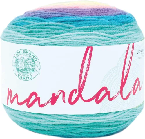 Miniatura 48 de Lion Brand Yarn Mandala - Hilo multicolor para ganchillo,tejido y manualidades, color Liger, 1770 pies, paquete de 1 unidad