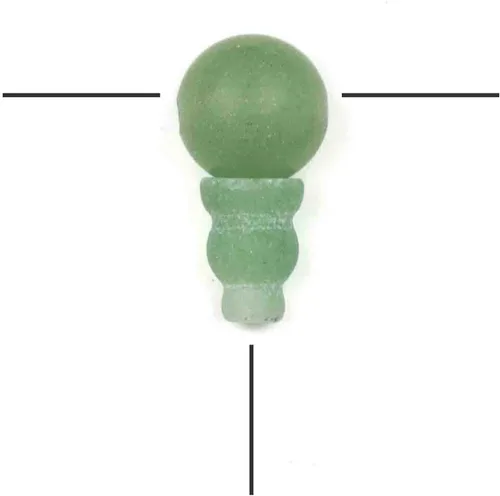 Miniatura 6 de Cherry Blossom Beads Piedra preciosa Mala Guru Bead – Turquesa africana – Tres agujeros 0.394 in redondo con torre de 0.276x0.394 in – Tres