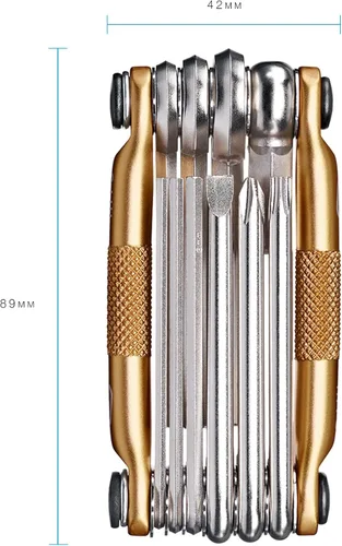 Miniatura 2 de Crankbrothers Multi Tool M 10 Bike Tool - MTB Multi-Tool Gold - 10 herramientas de bicicleta (herramienta 10 en 1), ergonómicas y ligeras Dorado