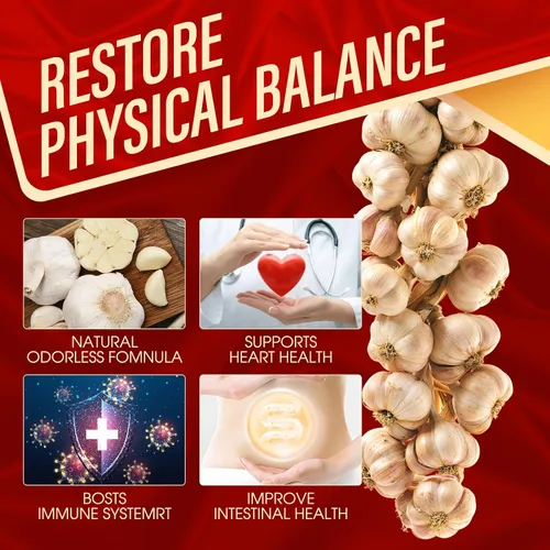 Miniatura 3 de Extracto de ajo envejecido inodoro 7500 mg, sin OMG, sin gluten Apoya la salud inmune Bulbo Allium Sativum cultivado Potente suplemento