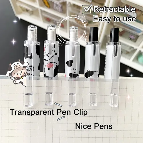 Miniatura 3 de Lindos bolígrafos kawaii de tinta negra de 0.020 in, punta fina, bolígrafo de escritura suave para suministros escolares de oficina, regalos