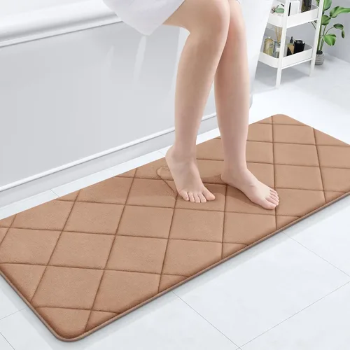Miniatura 197 de OLANLY Tapete de baño de espuma viscoelástica de 24 x 16 pulgadas, ultra suave y absorbente, lavable a máquina, cómodo tapete de baño para suelo