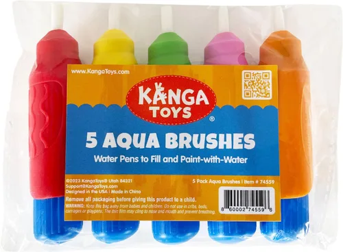 Miniatura 2 de 5 Pinceles de Agua Multicolor, Juego de Pinceles para Pintar con Agua, Bolígrafos de Repuesto Water Doodle Wow de Kanga Toys para Libros de Dibujo