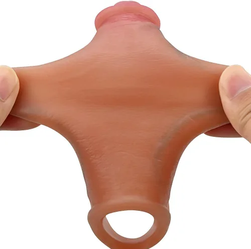 Miniatura 5 de SXOVO Consoladores realistas de silicona líquida para el pene, 3 piezas para el pene, juguete sexual realista de vetas y glande para pene, juguete