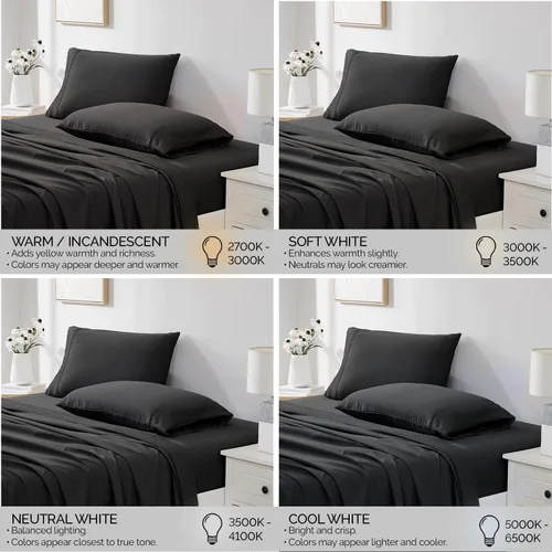 Miniatura 9 de Southshore Fine Linens®, juego de ropa de cama con bolsillo profundo, Microfibra, Negro, gemelo