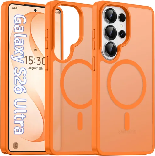 Miniatura 89 de Oterkin Funda magnética para Samsung Galaxy S24 Ultra mate, funda para teléfono S24 Ultra compatible con MagSafe, esmerilada, translúcida, a prueba
