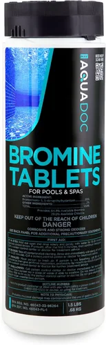 Miniatura 8 de AquaDoc Tabletas de bromo para spas y jacuzzis – 1.5 libras – Tabletas desinfectantes de bromo de 1 pulgada – Soporta agua limpia y clara