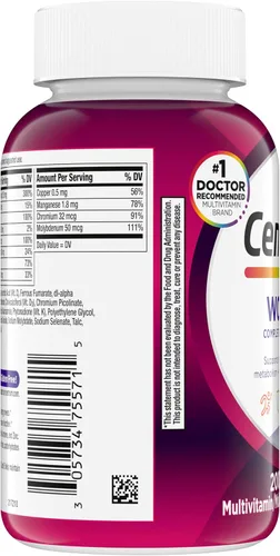 Miniatura 10 de Centrum Tableta multivitamínica para mujer, suplemento multivitamínico/multimineral con hierro, vitamina D3, vitaminas B y antioxidantes vitaminas C