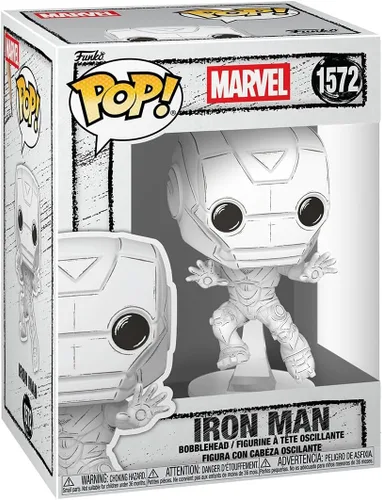 Funko Pop! Marvel: Marvel Sketched - Iron Man - Figura de vinilo coleccionable - Idea de regalo - Producto oficial - Juguetes para niños y adultos -