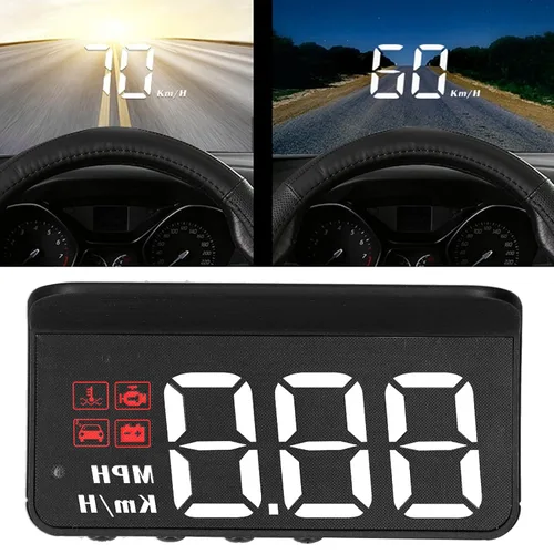 Miniatura 8 de OBD2 HUD, coche HUD velocímetro pantalla parabrisas proyector multifunción indicador alarma fatiga conducción recordatorio