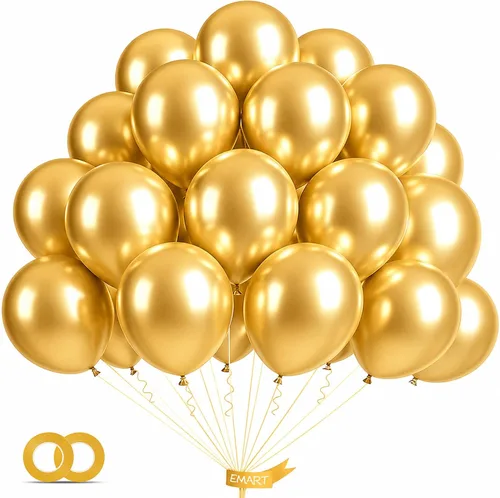 Miniatura 11 de EMART 100 globos negros de 12 pulgadas con cinta, helio de látex para fiestas de cumpleaños, baby shower, boda, graduación, Halloween, decoraciones