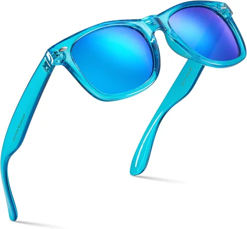 Retro Rewind lentes de sol con montura translúcida, coloridos, tipo neón, de los años 80, espejados, para hombres y mujeres