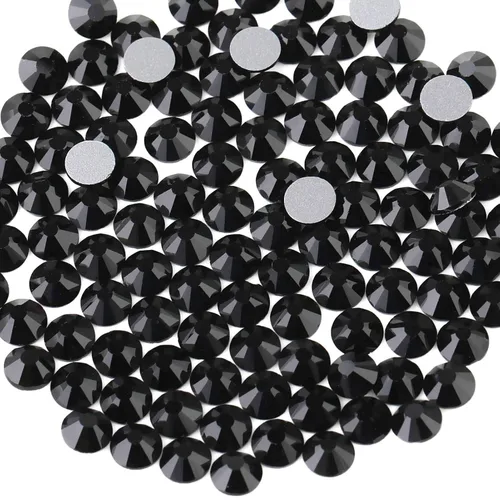 Miniatura 44 de Beadsland 1440 diamantes de imitación de cristal con parte trasera plana, gemas redondas, ámbar, SS3, 0.047-0.055 in