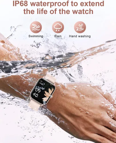 Miniatura 7 de Reloj inteligente para hombres y mujeres, rastreador de fitness HD de 1.85 pulgadas (respuesta/hacer llamadas/mensajes), más de 130 modos deportivos
