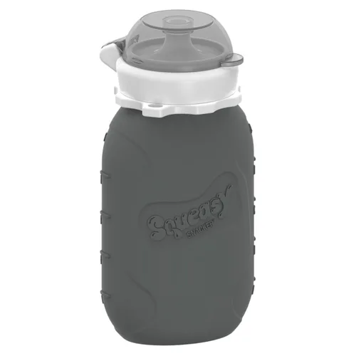 Miniatura 17 de Aqua 3.5 oz Squeasy Snacker - Bolsa de comida reutilizable de silicona a prueba de derrames - para alimentos blandos y líquidos - Agua, salsa