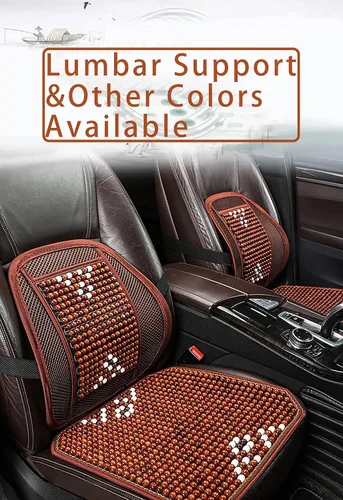 Miniatura 7 de Summer Cool - 678 piezas de cuentas de arce natural para asiento de automóvil, silla de oficina o hogar, cojín cuadrado transpirable (marrón claro)