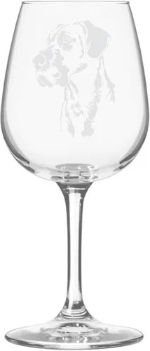 Miniatura 50 de Copa de vino de 12.75 onzas con diseño de perro grabado
