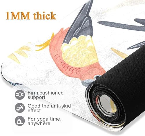 Miniatura 5 de Parrots Yoga Mat Non Slip Thick Kids Eco Friendly Rubber Workout Foldable Yoga Mat Women Exercise