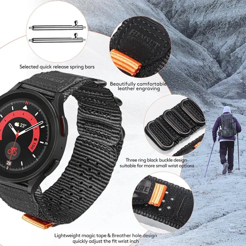 Miniatura 4 de torbollo Correa de reloj compatible con Samsung Galaxy Watch 6 5 4 1.575 in/1.732 in, Galaxy Watch 6 4 Classic 1.654 in 1.811 in/1.693 in 1.850 in