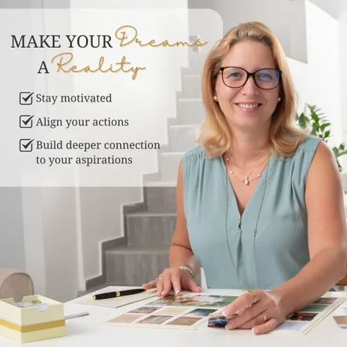 Miniatura 2 de Kit de tablero de visión – Tablero de ensueño prefabricado con suministros de imágenes de manifestación, libro de collage de objetivos para pared