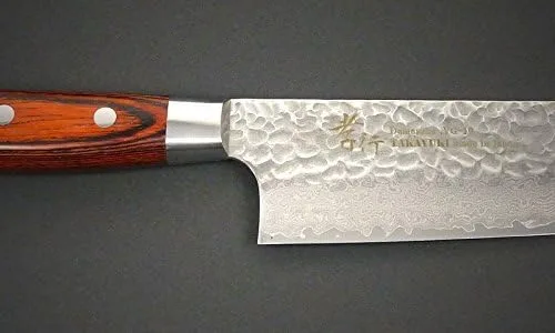 Miniatura 2 de Sakai Takayuki Damasco martillado 33 capas Vg-10 japonés 07393 vegetal 6.299 in Nakiri cuchillo