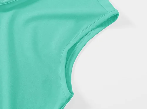 Miniatura 5 de BASUDAM Polo de golf sin mangas para mujer, cuello en V, sin cuello, camisetas de tenis para correr, secado rápido