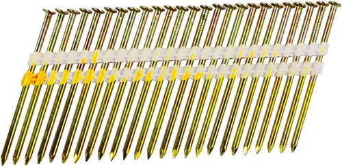 Clavos para Enmarcar de 3 Pulgadas, Clavos de Vástago Liso EG de 21 Grados Encolados con Plástico para Clavadora de Enmarcar, 3 x .131 (500 por Caja)