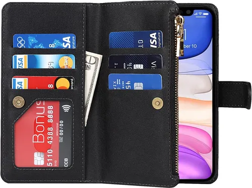 Miniatura 5 de Funda para iPhone 11 para mujer, funda para iPhone 11 con soporte para tarjetas, funda cruzada con tarjeteros y ranuras para tarjetas de crédito