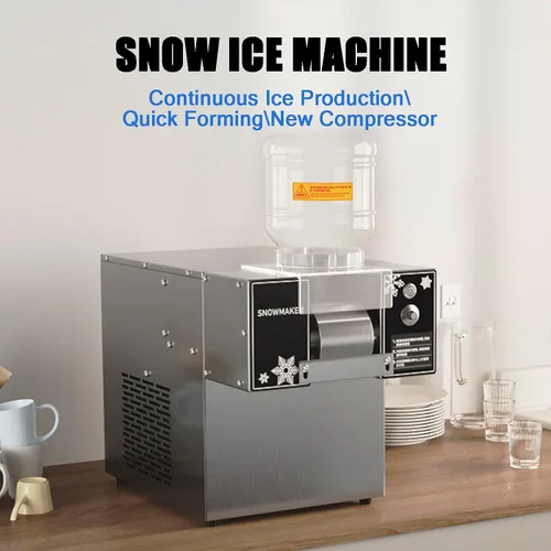 Miniatura 2 de Máquina de afeitar de hielo eléctrica comercial Máquina de afeitar de hielo de copo de nieve trituradora de hielo Afeitadora Compresor de calidad