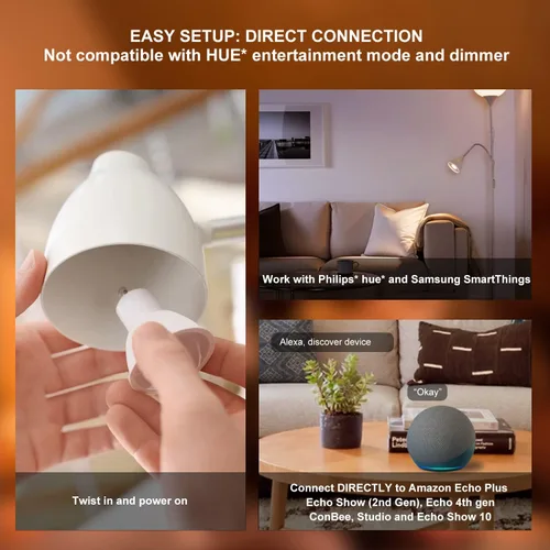 Miniatura 3 de Zigbee - Bombillas inteligentes GU10, compatibles con Hu*e*, Alexa y Google y ConBee (requiere concentrador), 5 W (50 W), bombilla LED WiFi