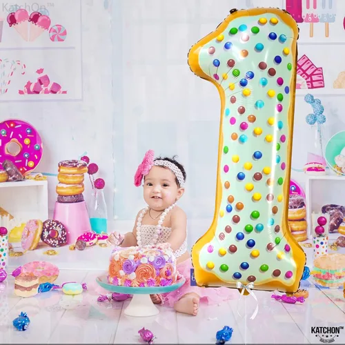 Miniatura 283 de KatchOn, Globo grande azul número 2 de 40 pulgadas Decoraciones de cumpleaños de Baby Shark para niño de 2 años Globo azul número 2 Globo