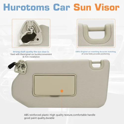 Miniatura 3 de Visera solar lateral izquierda y derecha con luz para Nissan Pathfinder 2013-2018, para Infiniti QX60 2014-2017, para Infiniti JX35 2013, repuesto