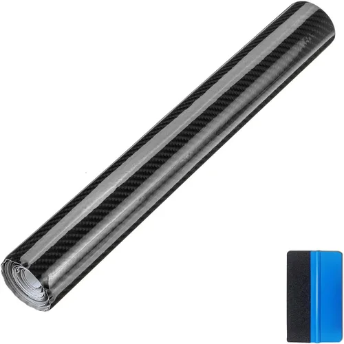 LZLRUN Adhesivo de vinilo de fibra de carbono 7D de alto brillo con aire Realease sin burbujas, antiarrugas, viene con herramienta de instalación (1