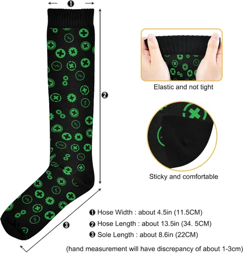 Miniatura 3 de Calcetines de compresión para hombres y mujeres, calcetines altos hasta la rodilla, apoyo para deportes, correr, senderismo, fitness, seguro de salud