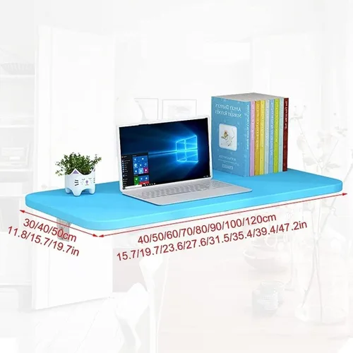 Miniatura 8 de Mesa plegable para lavandería, mesa de madera montada en la pared, soporte resistente, mesa de pared resistente, mesa plegable flotante, mesa