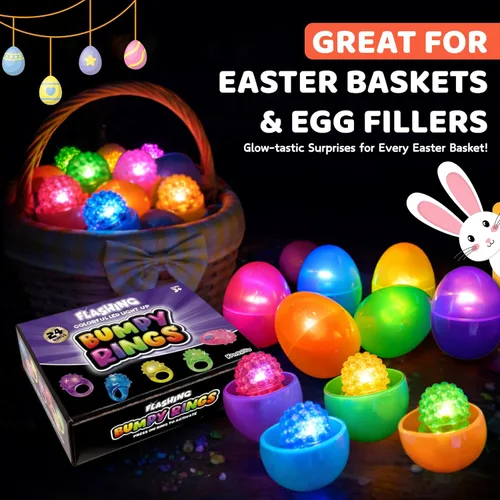 Miniatura 7 de Kangaroo - Lote de 18 anillos intermitentes Led de luz para juguetes