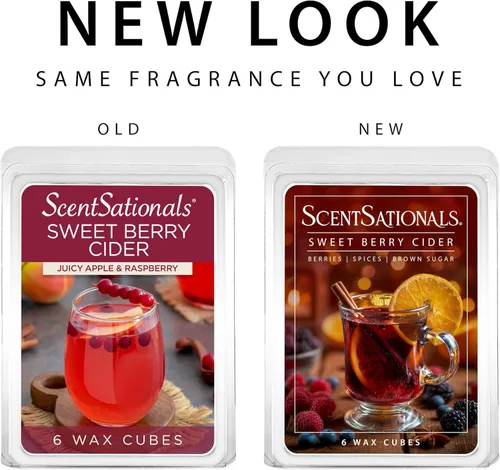 Miniatura 4 de Scentsationals - Cera que se derrite y cubos de cera con aroma fuerte - Colección Panadería Sweet Berry Cupcake - Cera perfumada de larga duración