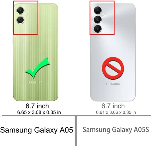 Miniatura 2 de Osophter Para Galaxy A05 Caso: con 2 unids Protector de pantalla Absorción de Golpes Flexible TPU Cubierta Protectora de Caucho para Samsung Galaxy