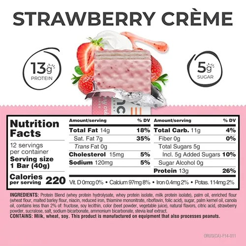 Miniatura 2 de Power Crunch Barras de oblea Protein Energy, crema de fresa, 1.4 onzas (12 unidades)