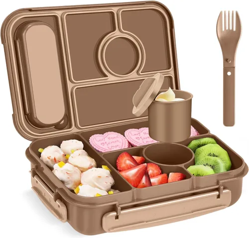 Miniatura 15 de Amathley Lonchera Bento para Adultos, Lonchera para Niños, Recipientes para Almuerzo para Adultos/Niños/Niños Pequeños, Lonchera Bento de 5 Azul