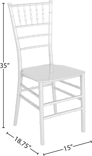 Miniatura 3 de Flash Furniture Paquete de 2 sillas Chiavari apilables de resina plateada de la serie HERCULES plateado