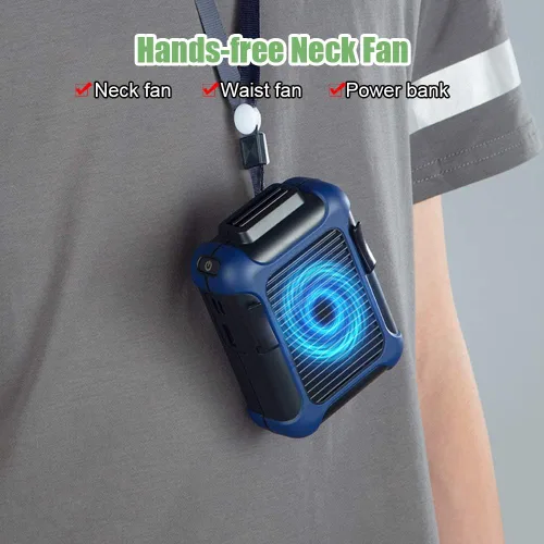 Miniatura 2 de Ventilador de cinturón personal con clip en la cintura, ventilador de refrigeración portátil y ventilador de collar USB para viajes al aire libre